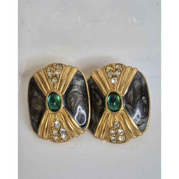 KJL for Avon Kenneth Jay Lane Duchess of Windsor Earrings! - Picture 5 of 6